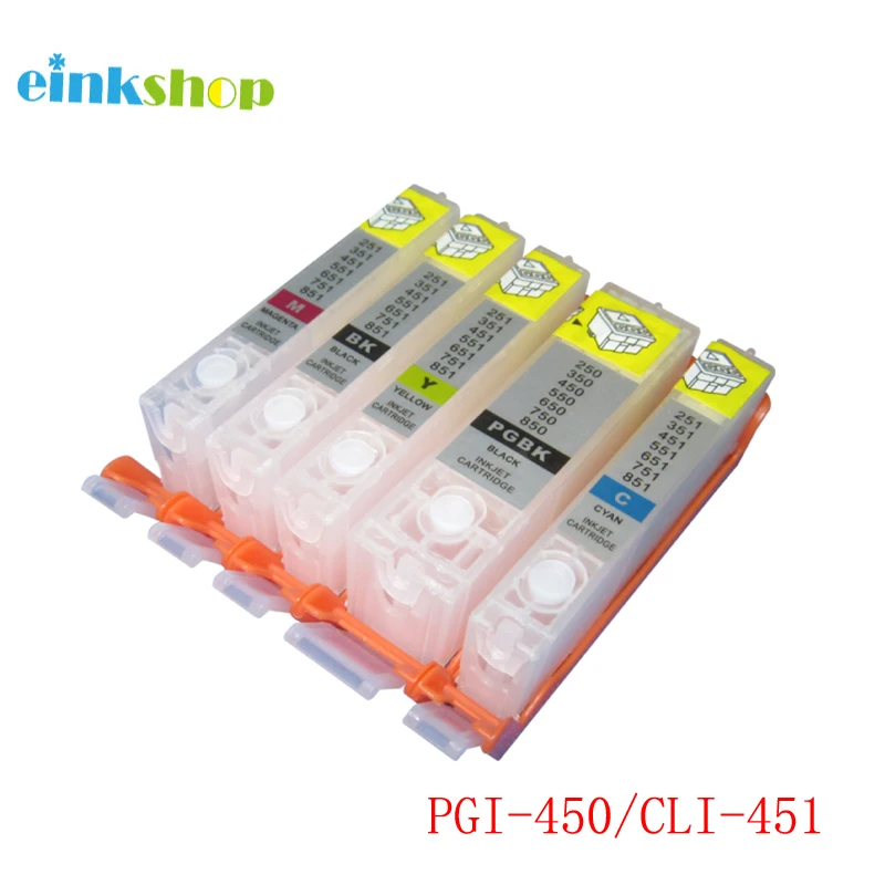 Einkshop PGI450 многоразового использования для Canon cli450 PIXMA IP7240 MG5440 MG5540 MG6440 MG6640 MG5640 MX924 MX724