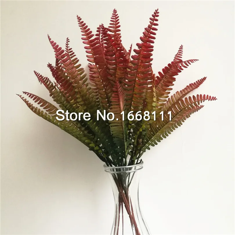 5 шт. естественный вид персидский лист 46 см Искусственный гибкий клей завод для