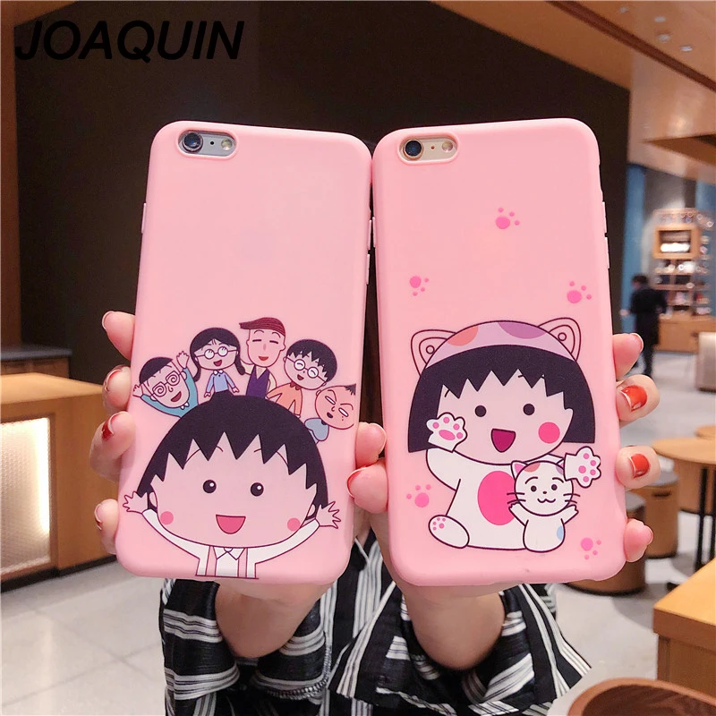 Чехол с рисунком для iphone 6 6s 7 8 Plus X Xs чехол MAX XR мягкий Sakura Momoko Chibi Maruko Chan из мягкого