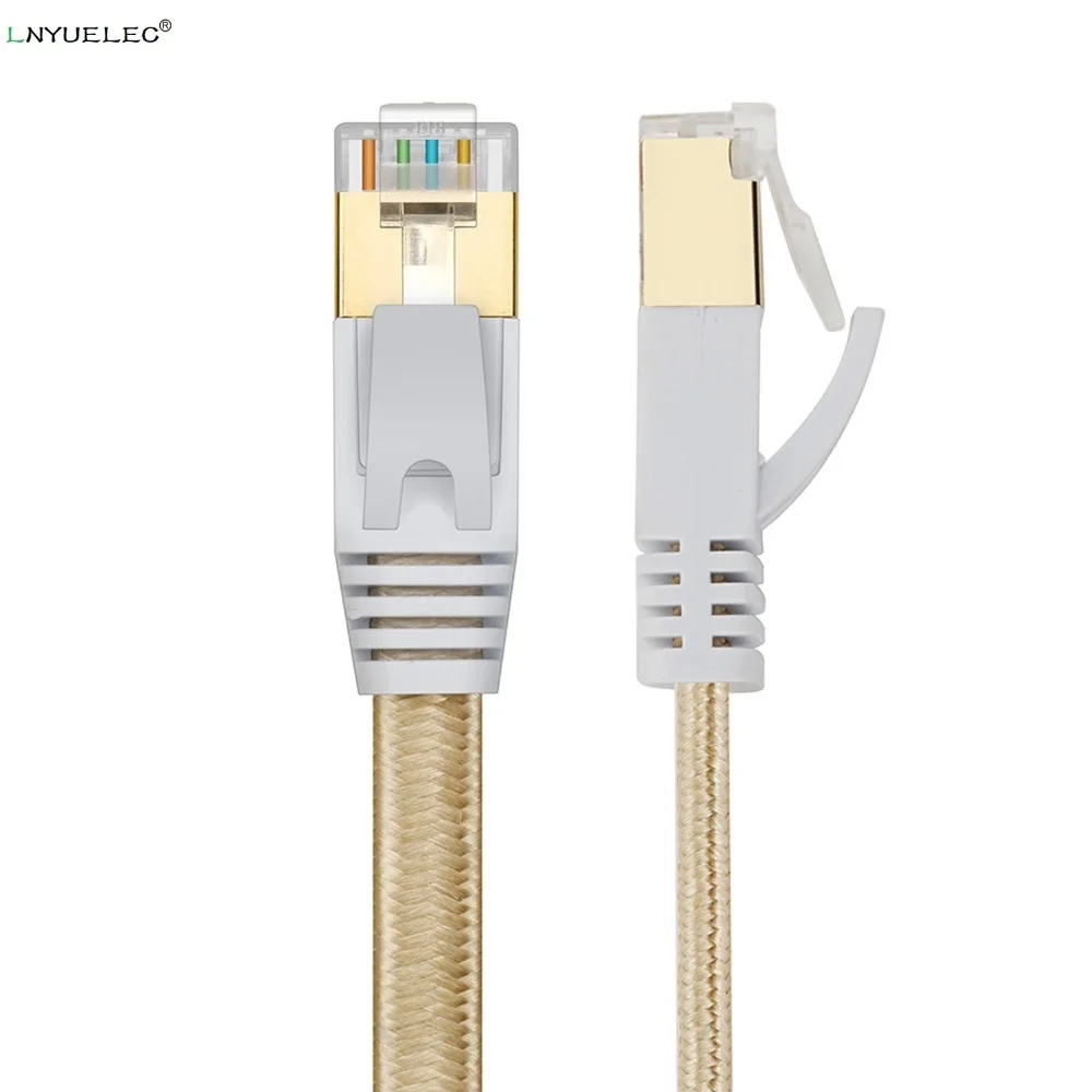 Короткий кабель CAT7 RJ45 0 3 м 5 1 2 плоский Ethernet Кабель для переключателя