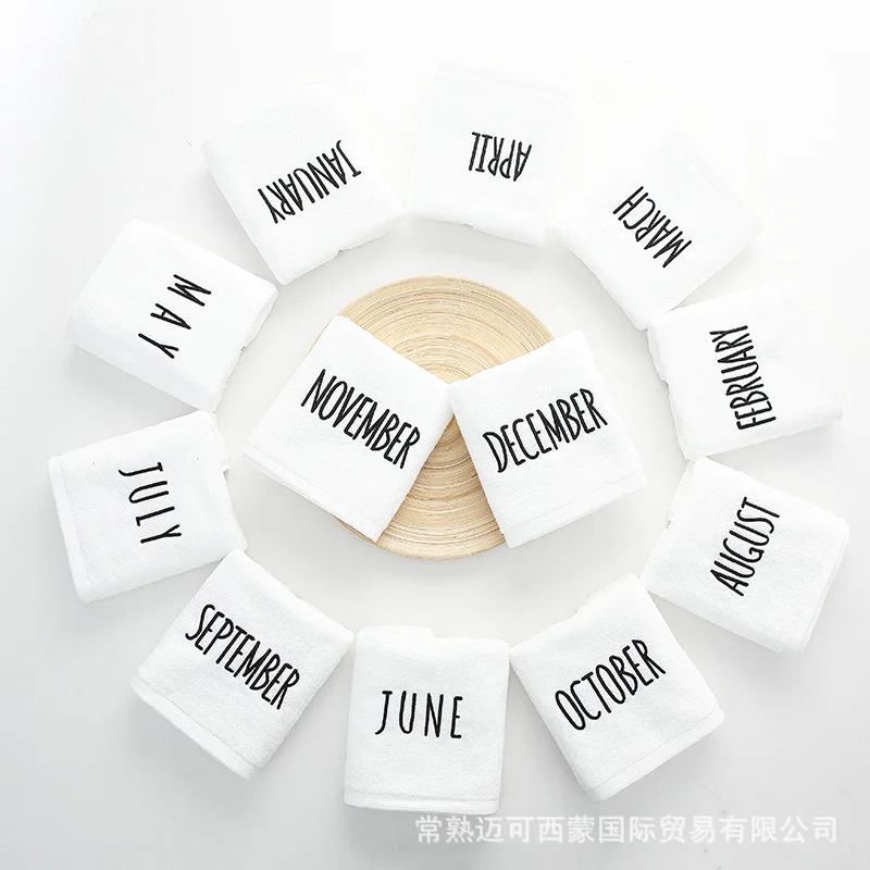 100% хлопок прямоугольные полотенца для лица взрослых одноцветные вышитые с