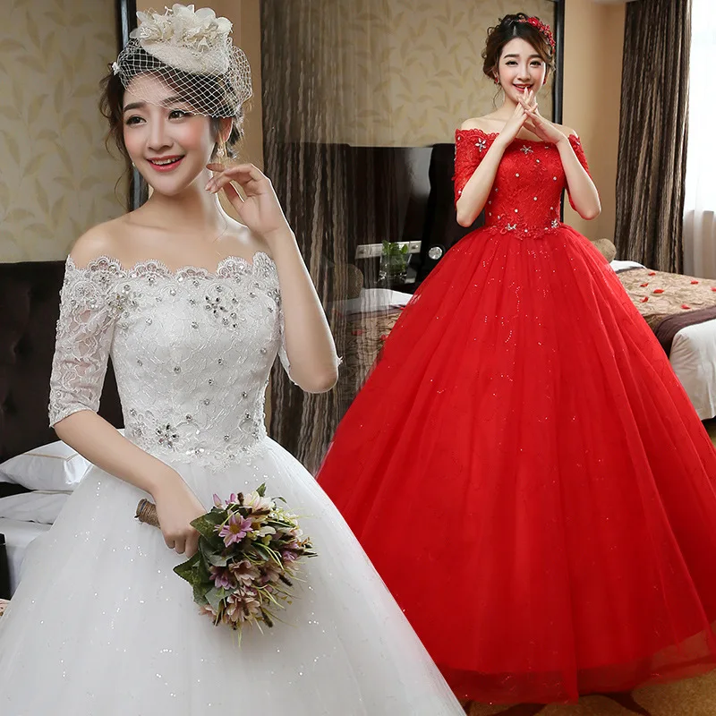 Роскошное бальное платье inofinn свадебное с кружевом винтажное Vestido De Novia Princesa