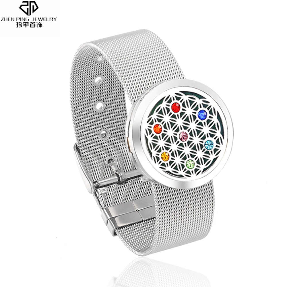 Рассеиватель чакр медальон сетчатый браслет из нержавеющей стали эфирное масло