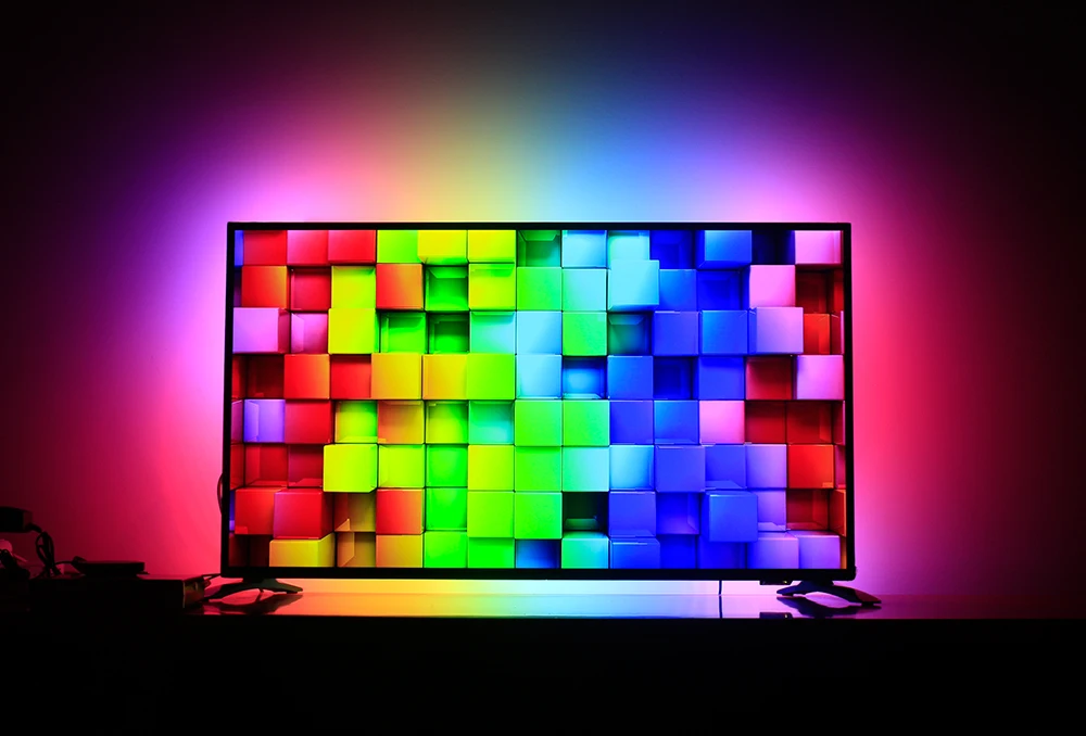 Ambi светильник RGB USB ws2812b светодиодный светильник для компьютера HD tv настольного ПК экран тыловая подсветка ws2812 умная лента 1 м 2 м 3M 4M 5 м
