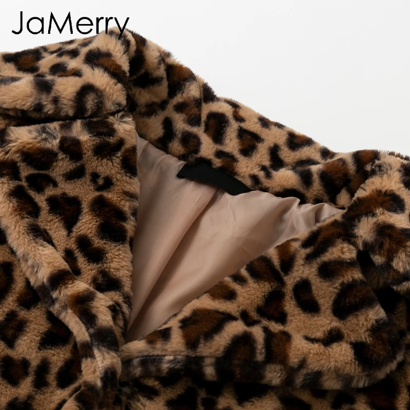 JaMerry/пикантная парка с леопардовым принтом пальто женская мода 2018 Осеннее мягкое