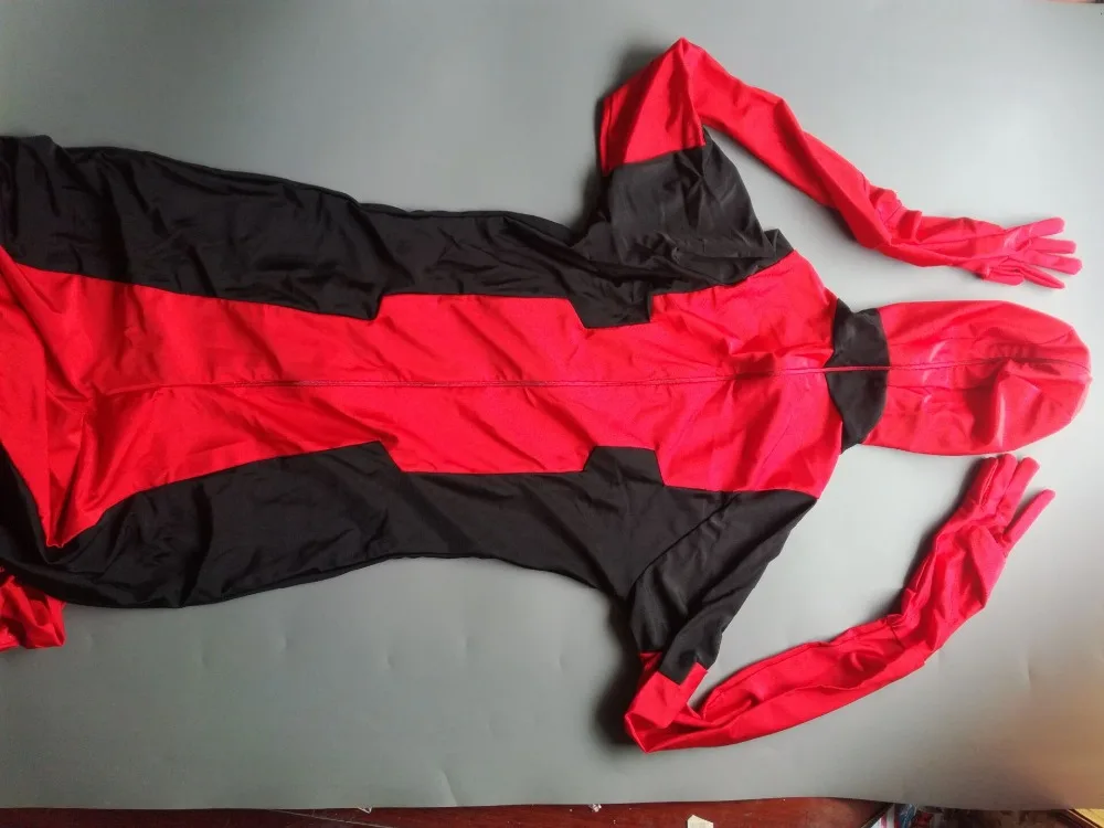 Лайкра супергерой косплей для дам костюм с принтом Deadpool полное тело спандекс