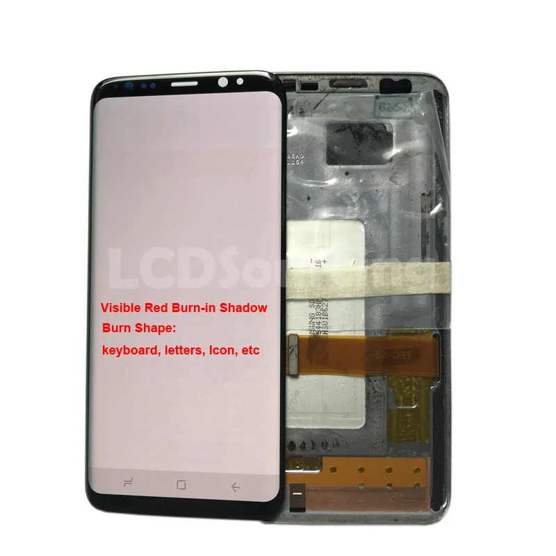 AMOLED красная горящая Тень для samsung Galaxy S8 lcd G950 G950F S8 Plus дисплей G955 G955F кодирующий преобразователь сенсорного экрана в сборе Замена