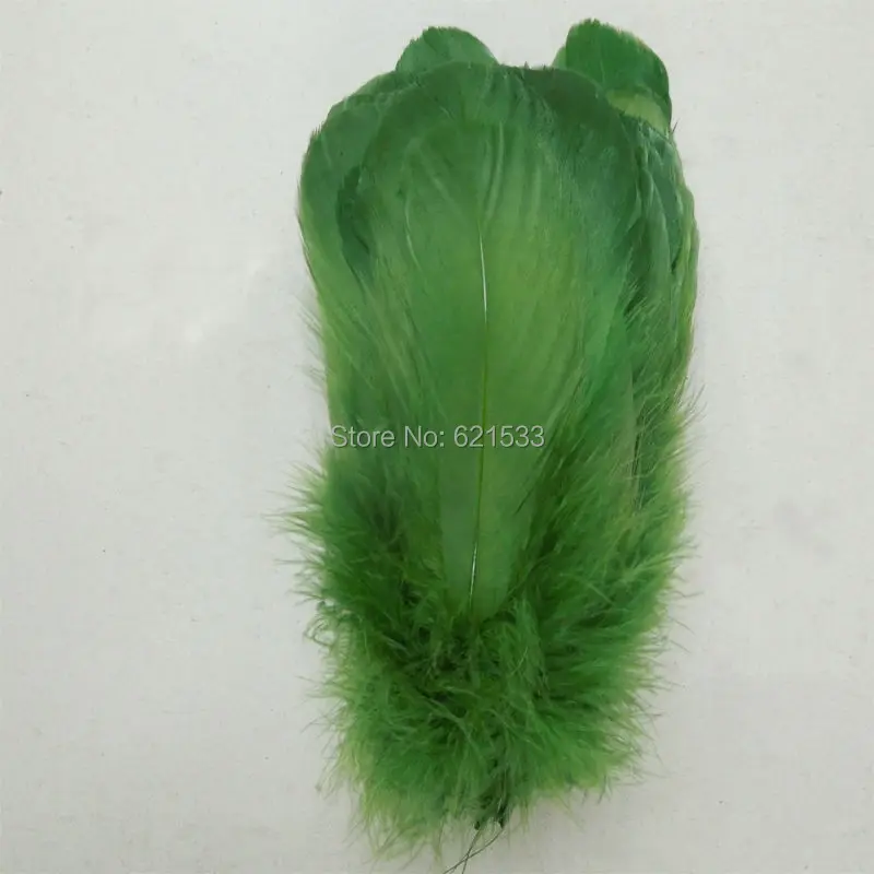 Goose Feathers 200pcs/lot Army Green Nagoire Loose feathers 13-18cm wholesale use for masks mailings&ampcraft |