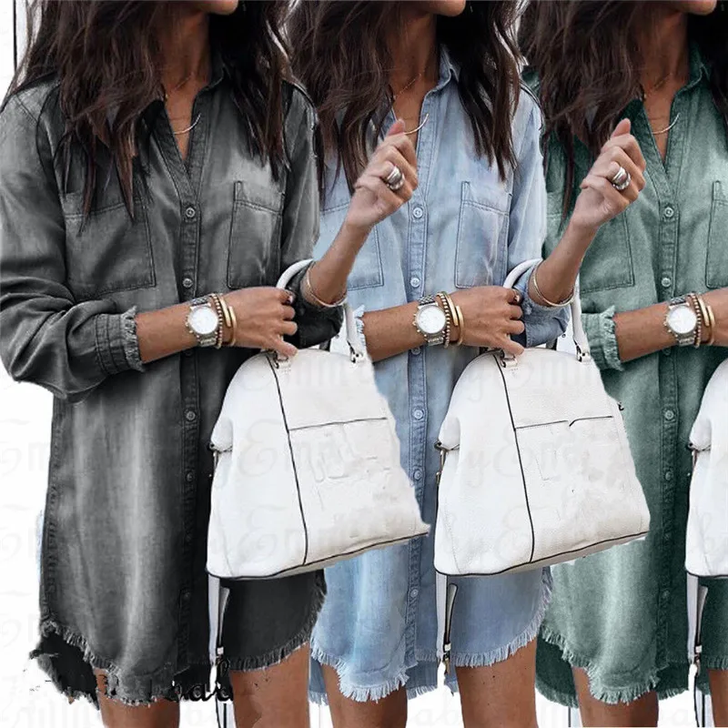 

Women Classic Long Blouse Fashion Ladies Long Sleeve Button Down Loose Tassel Blouse New 2018 Fall Pure Color Work Baggy Blouse