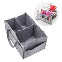 baby diaper candy organizer nappy bag portable baby toys storage bag multi function foldable felt basket pouch fireplace bag new