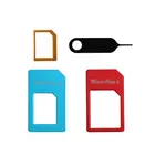 4 в 1 Nano адаптер для sim-карты + Обычная и Micro Sim + стандартные инструменты для sim-карт для iPhone 4 4S 5 5S 6 6s 7 7Plus Розничная коробка