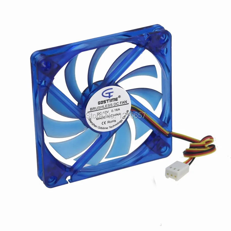 Gdstime 3Pin 8 см 80x10 мм 80 x 10 DC 12 В Бесщеточный Охлаждающий кулер вентилятор для