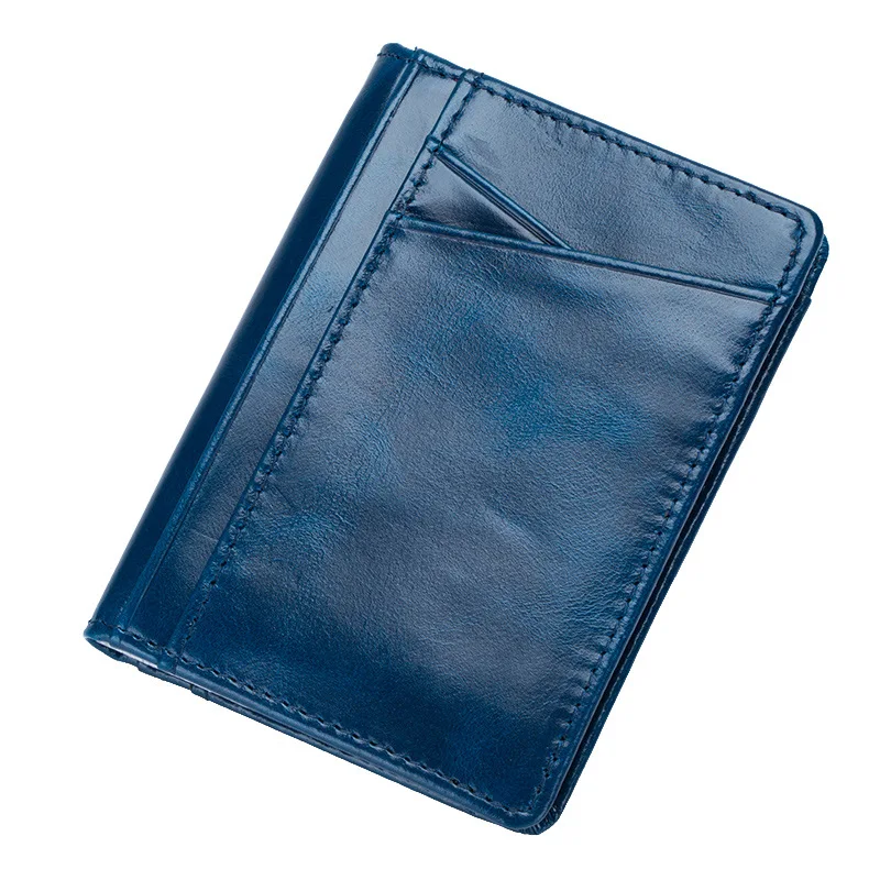 Мужской Чехол-кошелек из натуральной кожи с rfid-блокировкой мужской держатель для