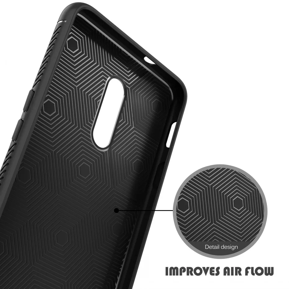 Противоударный чехол Litchi Line для Oneplus 6 задняя крышка мягкий силиконовый защитный