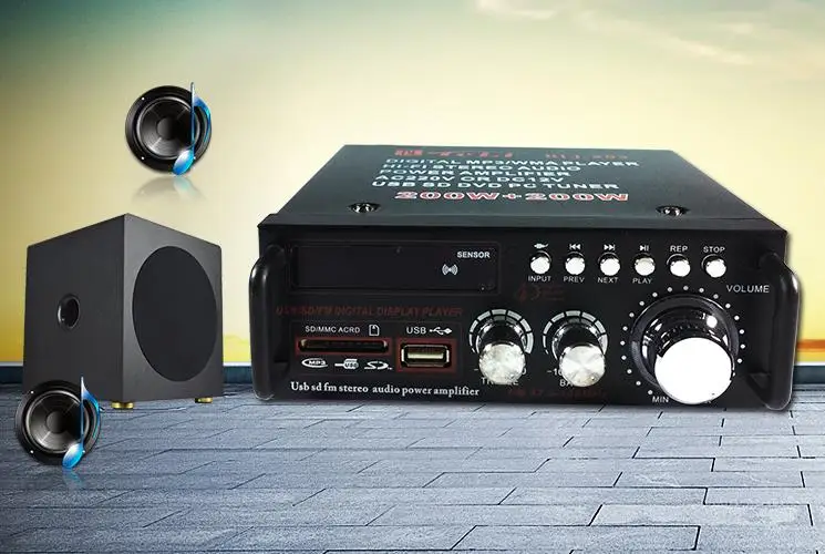 Blj 253 AV мини усилитель usb/фм радио/дистанционный пульт функция/2 0