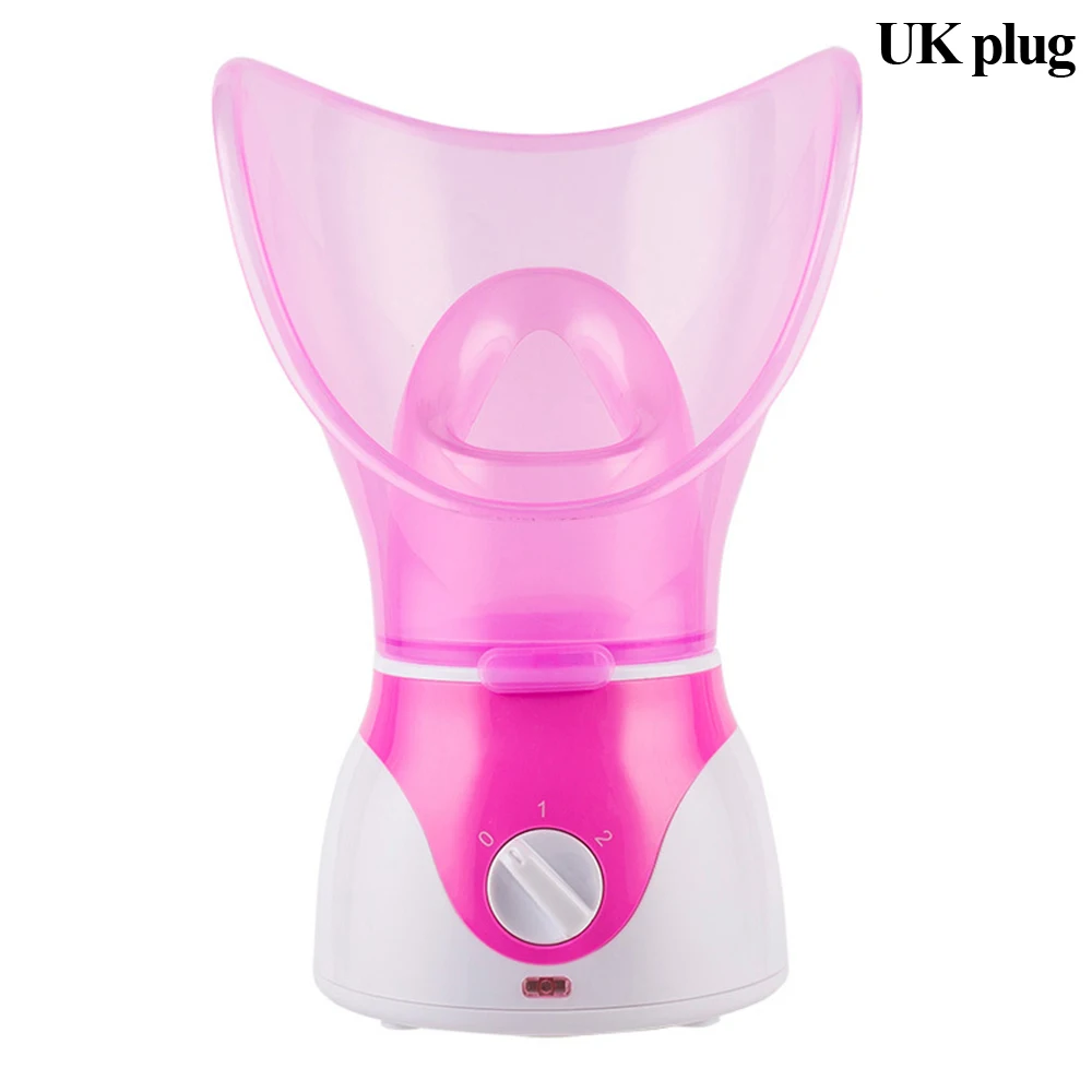 Pink --UK plug Спа красота поры Пароварка машина лица тепловой опрыскиватель сауна лицо туман уход за кожей инструмент красоты ЕС/США/Великобритания Plug опционально - Цвет: Pink --UK plug