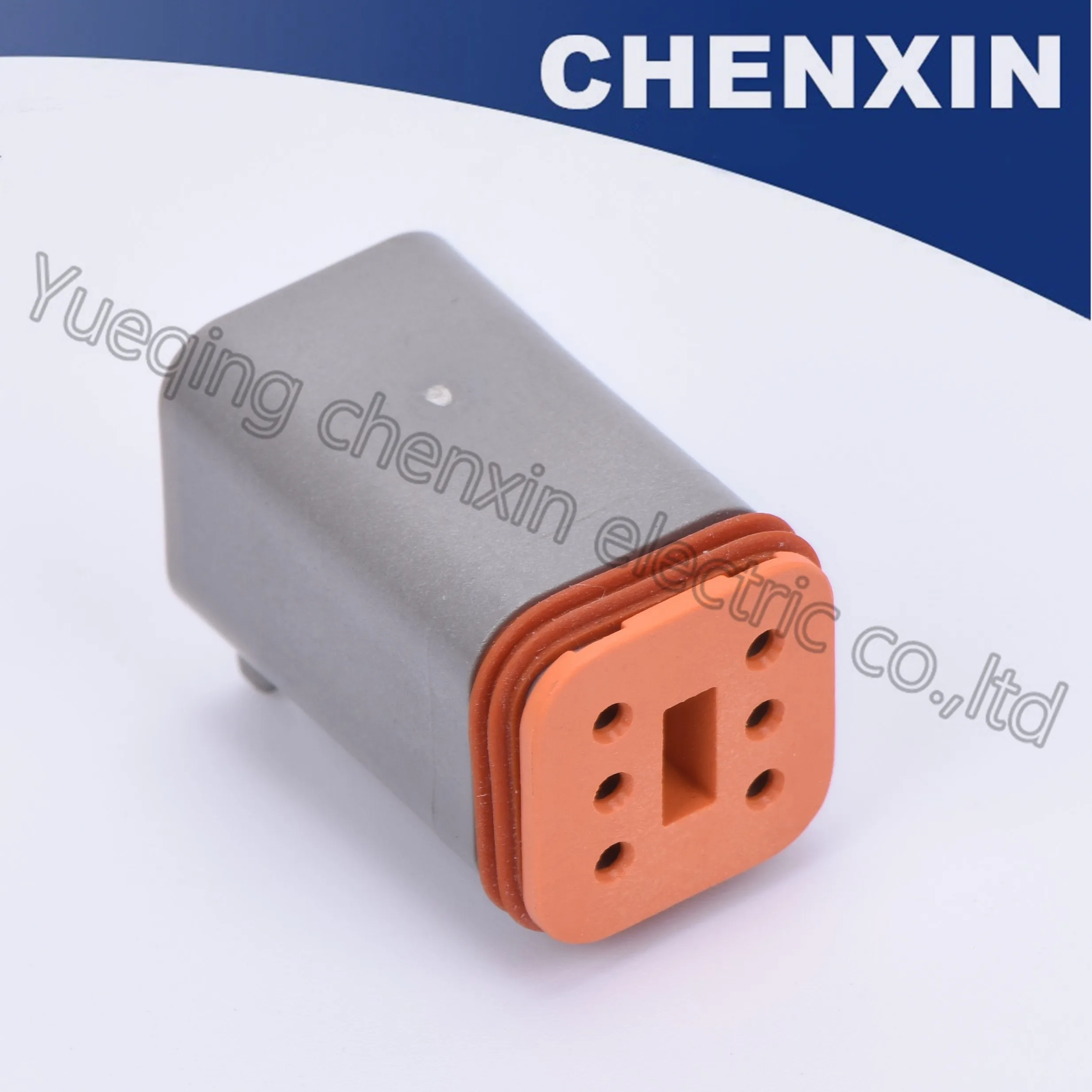 Серый 6 контактный автомобильный фонарь 1 Женский DT серии 22 16AWG с печатной
