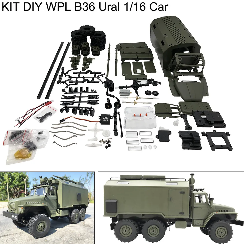 WPL B36 RC грузовик Урал 1/16 комплект в сборе Тип 2 4G 6WD Электрический внедорожный