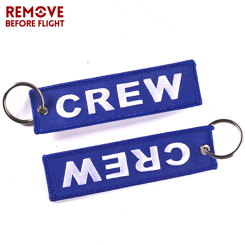 3 PCS/LOT Blue Crew Keychain for Motorcycle Keychains llaveros Luggage Tag Embroidery Key Chain Fashion Jewelry Wholesale | Украшения и