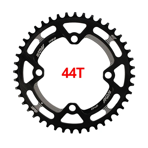 44T Round Black EKFan 38 T/40 T/42 T/44 T/46 T/48 T/50 T/52 T узкая широкая круглая ведущая звездочка велосипеда 104BCD цепь 7075-T6 MTB велосипед круг шатунная пластина - Цвет: 44T Round Black