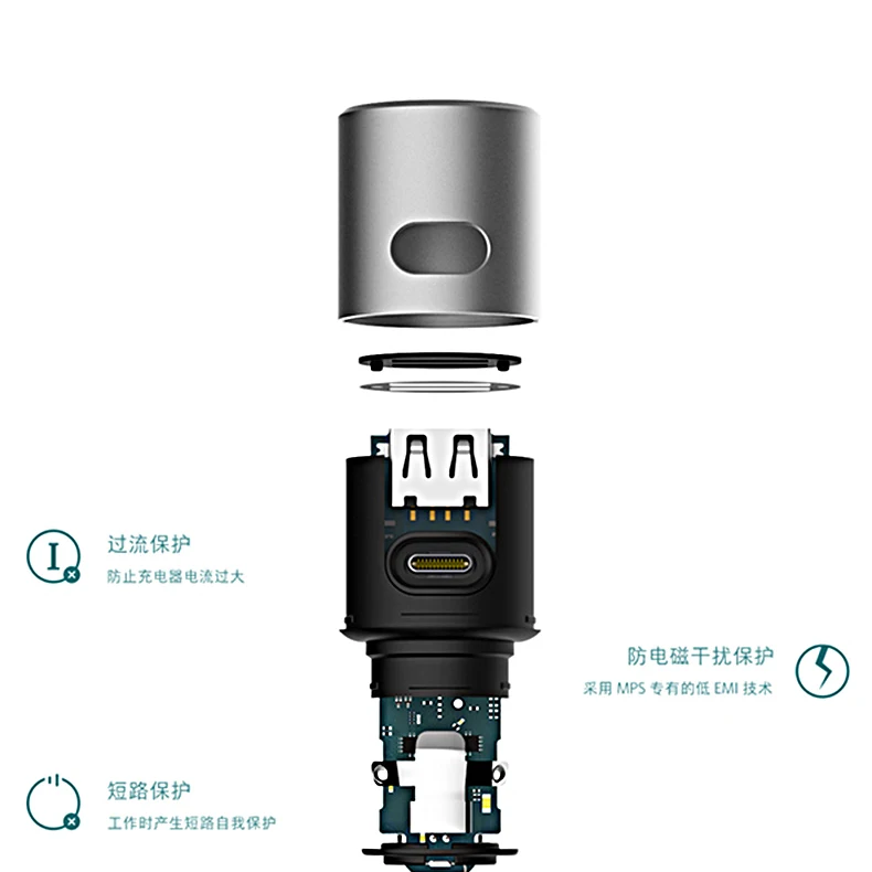 Xiao mi autolader Originele Xiao mi autolader qc 3,0 DUAL usb Snel OPLADEN Max 5 V/3A metalen dual Usb SNEL Opladen