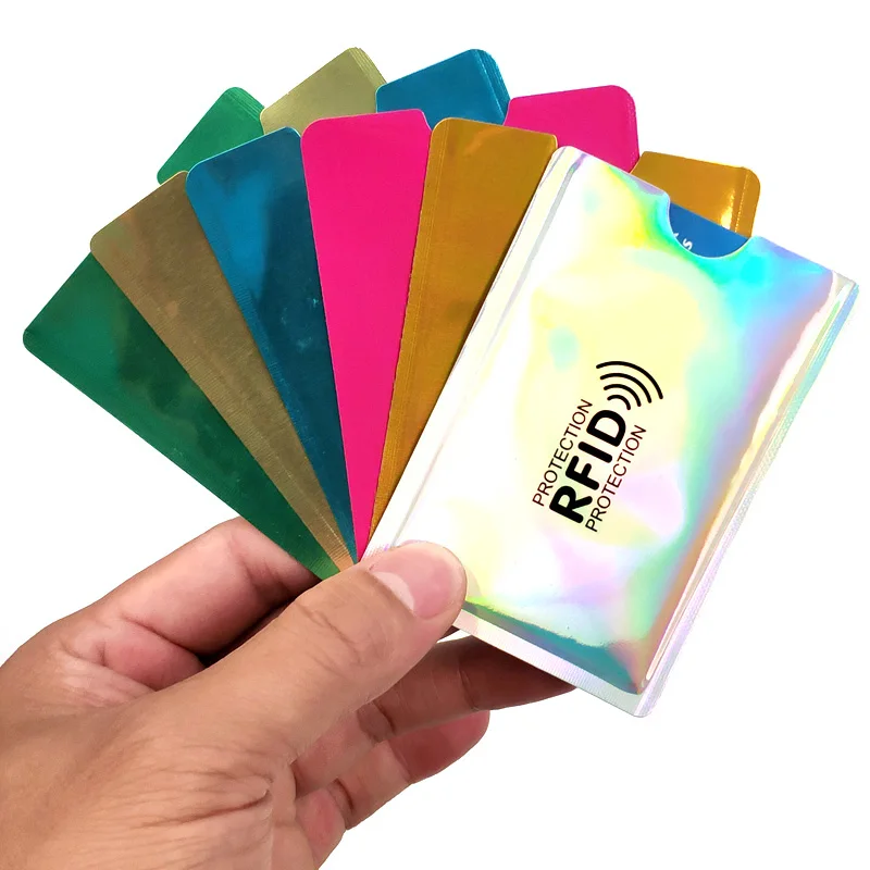 Блокирующий rfid алюминиевый держатель для карт, анти-сканирующий кошелек, держатель для id карт, чехол для карт rfid