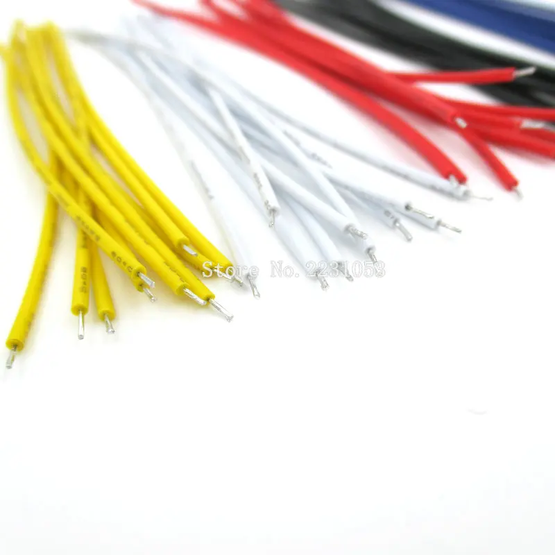100 шт./лот Оловянная макетная плата кабель для пайки ПП 24AWG 8 см Fly Перемычка провода кабель оловянные проводящие провода 1007-24AWG разъем провода