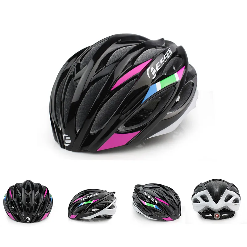 Bright Black ESSEN велосипедный шлем дорожный MTB литой горный велосипедный шлем для занятий спортом на открытом воздухе мужские и женские велосипедные шлемы 60-64 см casco ciclismo - Цвет: Bright Black