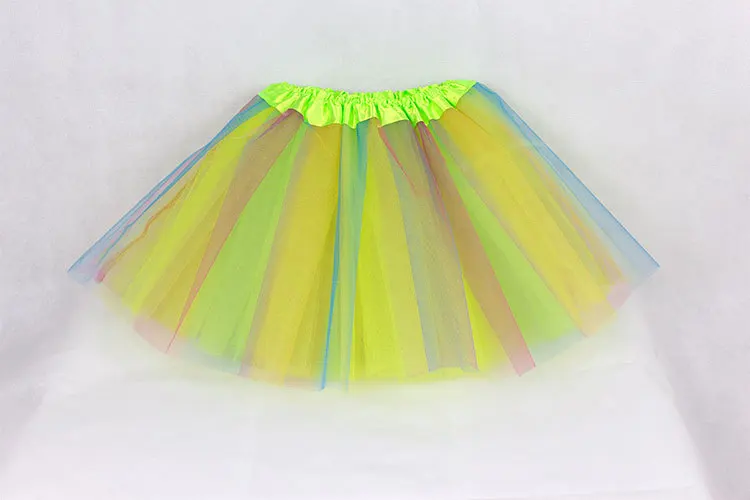 Юбка пачка для маленьких девочек радужная разноцветная детская бальная одежда
