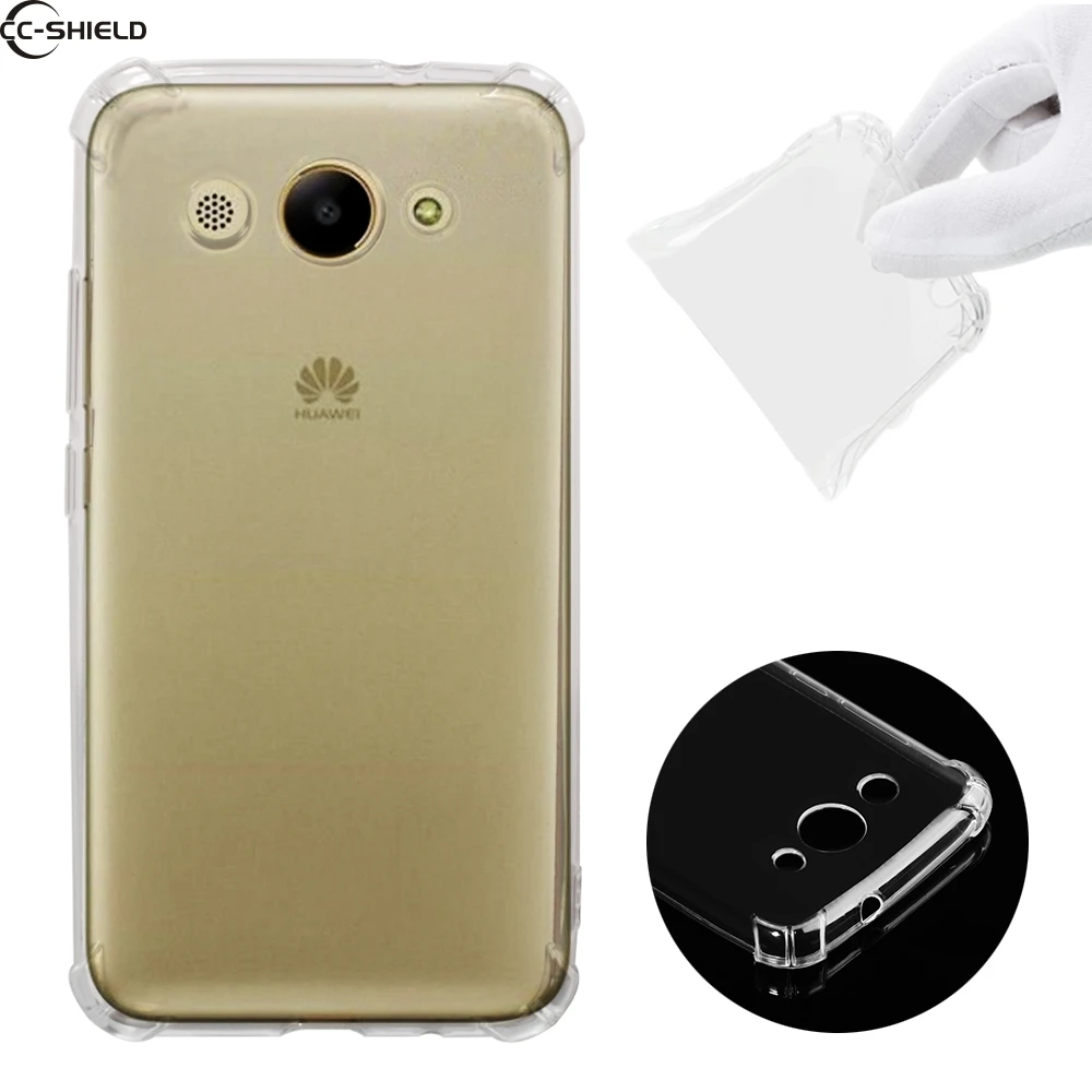 Мягкий чехол для Huawei Y3 2017 CRO L22 U00 L02 ультратонкий прозрачный силиконовый из ТПУ Y 3