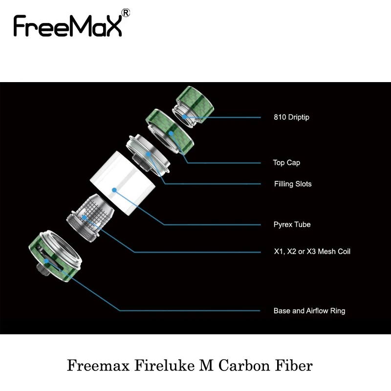 Электронные сигареты Freemax Fireluke сетчатый бак 3 мл Sub ohm атомайзер углеродное