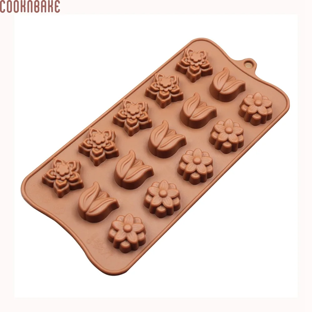 COOKNBAKE силиконовая шоколадная форма цветок конфеты jello gummy плесень тюльпаны