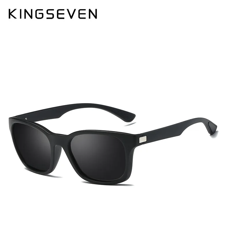 KINGSEVEN, Классические Модные поляризованные черные солнцезащитные очки, мужские очки для вождения, рыбалки, квадратные солнцезащитные очки