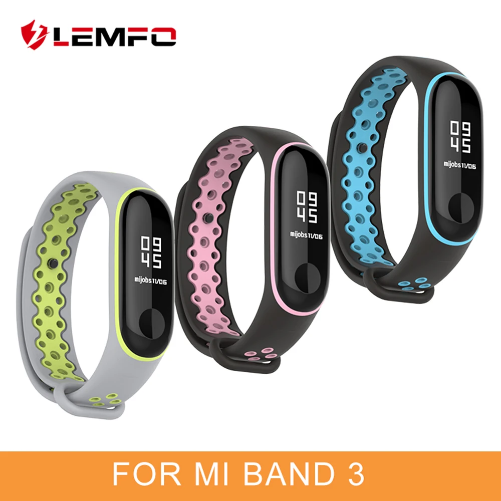 LEMFO Смарт аксессуары для Xiaomi Mi Band 3 ремешок замена мягкие водонепроницаемые анти