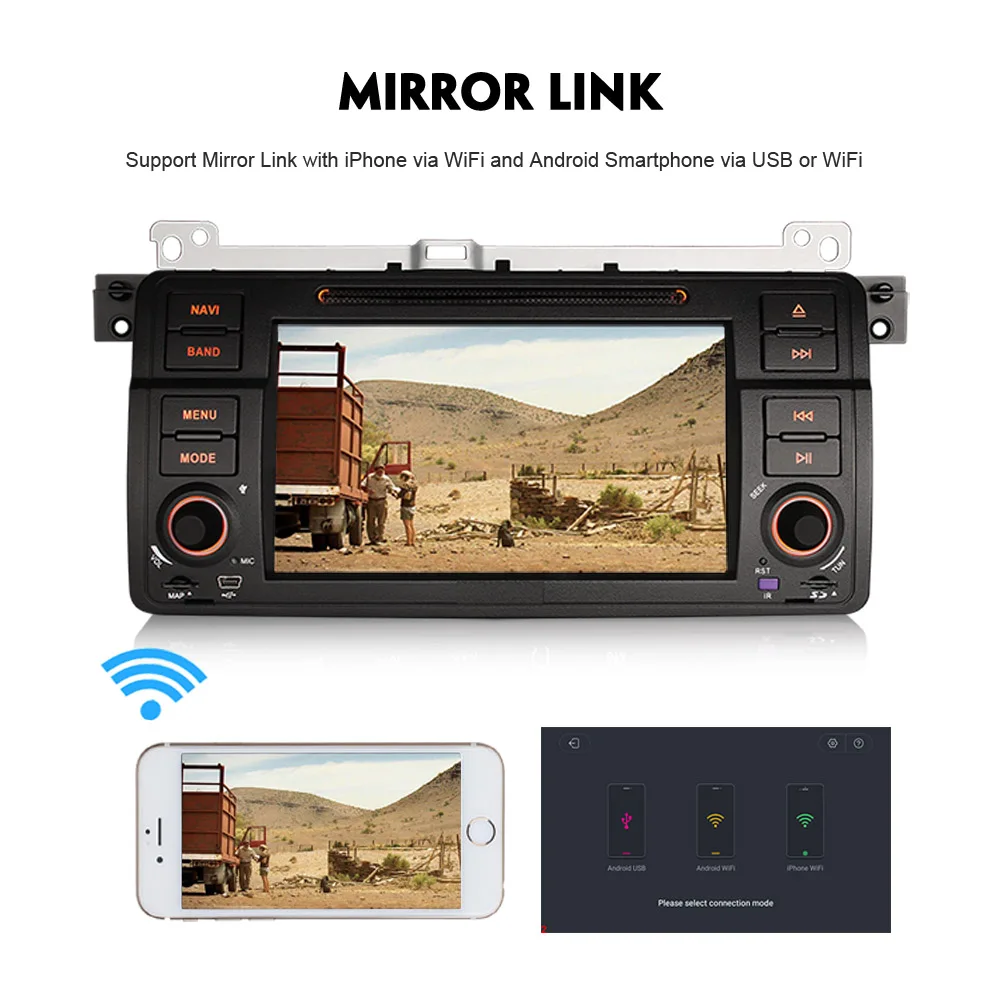 7 &quotчетырехъядерный Android 8 1 Авторадио Sat Nav DAB + WiFi 4G Автомобильный GPS навигатор