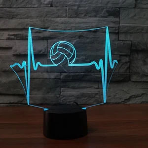 Креативный дневной 3D светильник, 7 цветов, меняющий цвет, дистанционный сенсорный выключатель, USB светодиодный светодиодная настольная лампа, детские игрушки, подарки