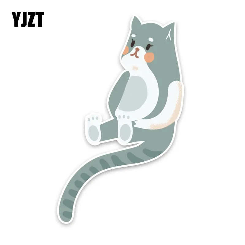 

YJZT 9.5CM*16CM Cartoon Cute Cat Fashion PVC Car Sticker Decal Waterproof 5-1199