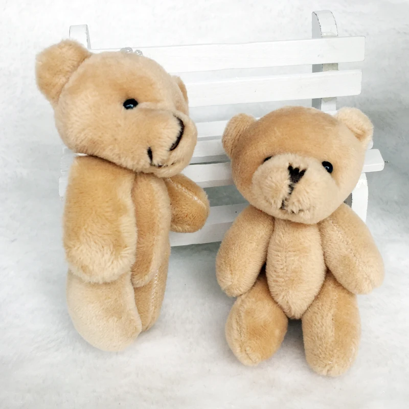 2PCS/LOTMini Teddy Bear Stuffed Plush Toys 8cm Small LIGHT BROWN pelucia Pendant Kids Birthday GiftRZX009 | Игрушки и хобби