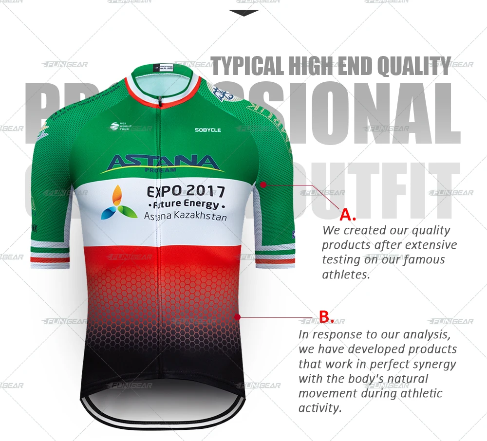 Astana Pro Team Bike Jersey Set Cycling Clothing Triathlon Man Bicycle Summer Cycling Jerseys Gel Pad Racing Bike Shorts Kit