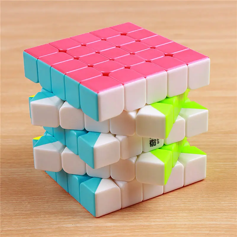 Qiyi 5x5x5 скорость магический куб стикер менее Профессиональные 5 слой конкурс куб-головоломка Развивающие игрушки для детей