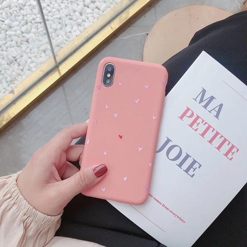 STROLLIFE Many Little Love Hearts Phone Case for IPhone XS Max XR Cute Couples Cover 6 X 7 8 Plus Soft TPU Back Shell |