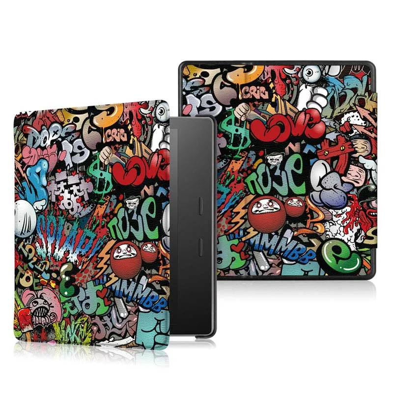 case Магнитный чехол для Amazon Kindle Oasis 7,0 из искусственной кожи, чехол для Kindle Oasis Smart Wake Up E-Reader Coque - Цвет: case