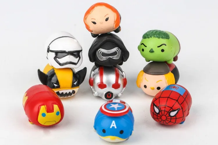 10 шт./лот ЦУМ Marvel Капитан Америка мини игрушки фигурка милый эльф кукла игрушка