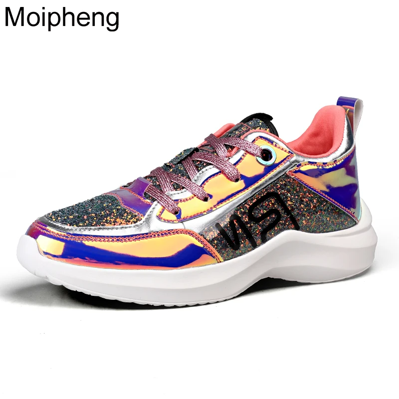 Moipheng/; женские белые кроссовки; Разноцветные Повседневные розовые женские вулканизированные туфли; модные летние кроссовки; Zapatos De Mujer