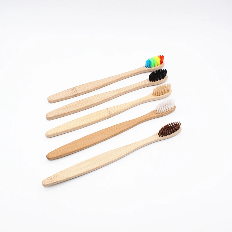 

5Pcs/Sets Bamboo Toothbrush 5 Colors Bamboo Handle Soft Bristle Tandenborstel Wooden Tooth brush Whitening Low carbon Toothbrush