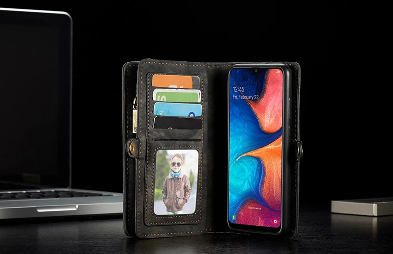 9 держатель для карт бумажник чехол для samsung A50 A70 A40 Магнитный кожаный чехол для телефона для Galaxy S10 S9 S8 плюс S10E Примечание 10; плюс 10+ 9