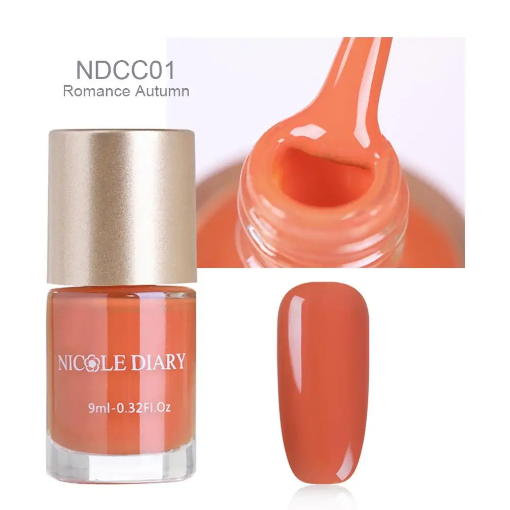NICOLE DIARY 9ml Nail Polish Series Varnish Polish Quick Dry Eco-friendly Nail Art Lacquer 6 Colors - Цвет: NDCC01