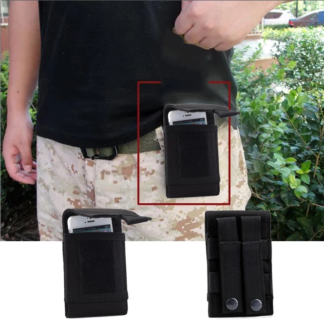 Durable Black Tactical Outdoors Military Mobile Phone Bag Case Holster | Спорт и развлечения