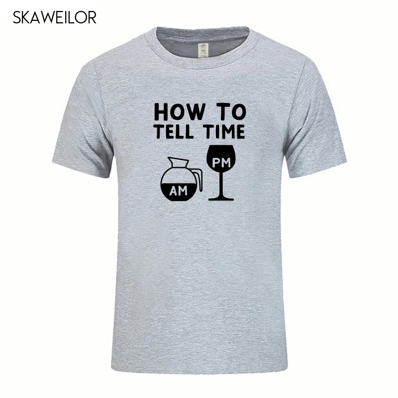Как сказать Time Coffee Wine забавная Футболка с принтом мужская летняя новая модная