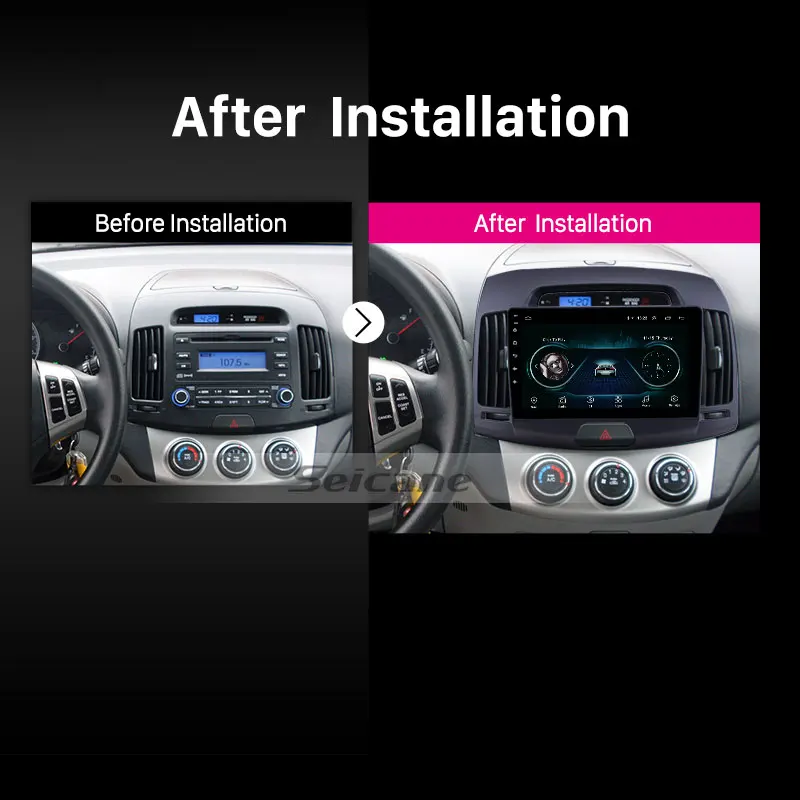Автомобильный GPS плеер Seicane Android 8 1 9 дюймов для Hyundai Elantra 2007 2008 2009 2010 2011 Авторадио с